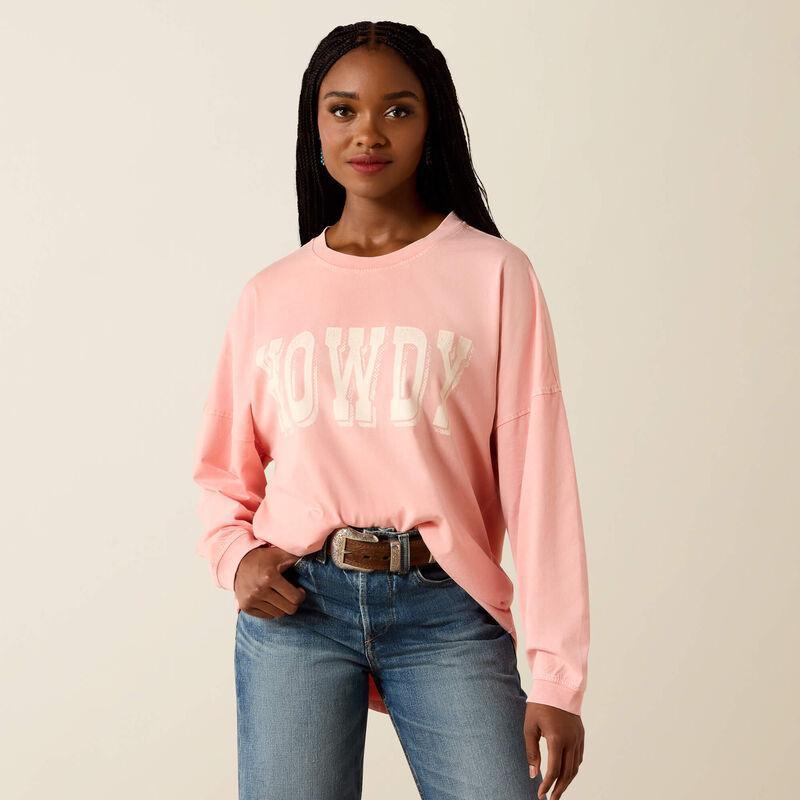 Ariat Howdy Oversized Pink Shirt