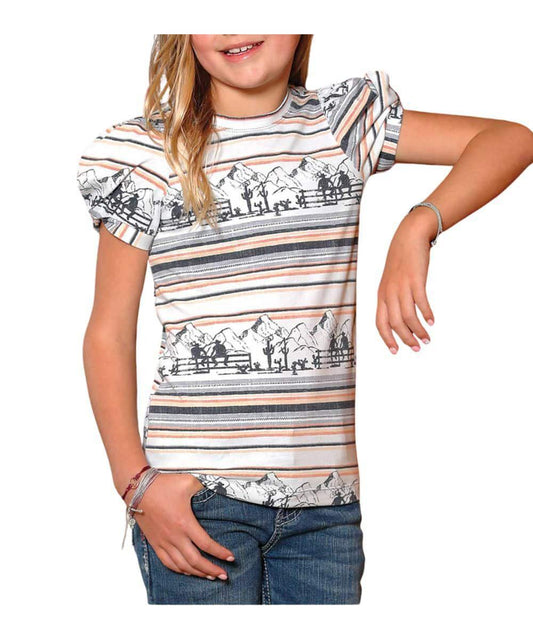 Cruel Girl's Rocky Mountain Striped Top