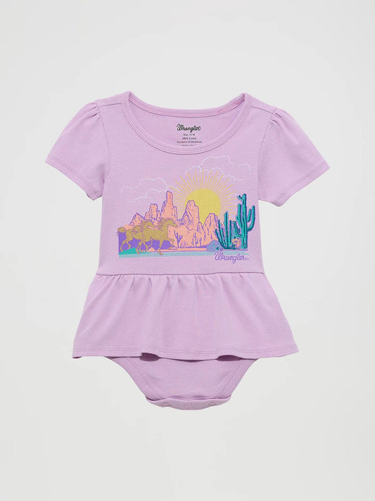 Wrangler Girls Purple Horse Scene Bodysuit