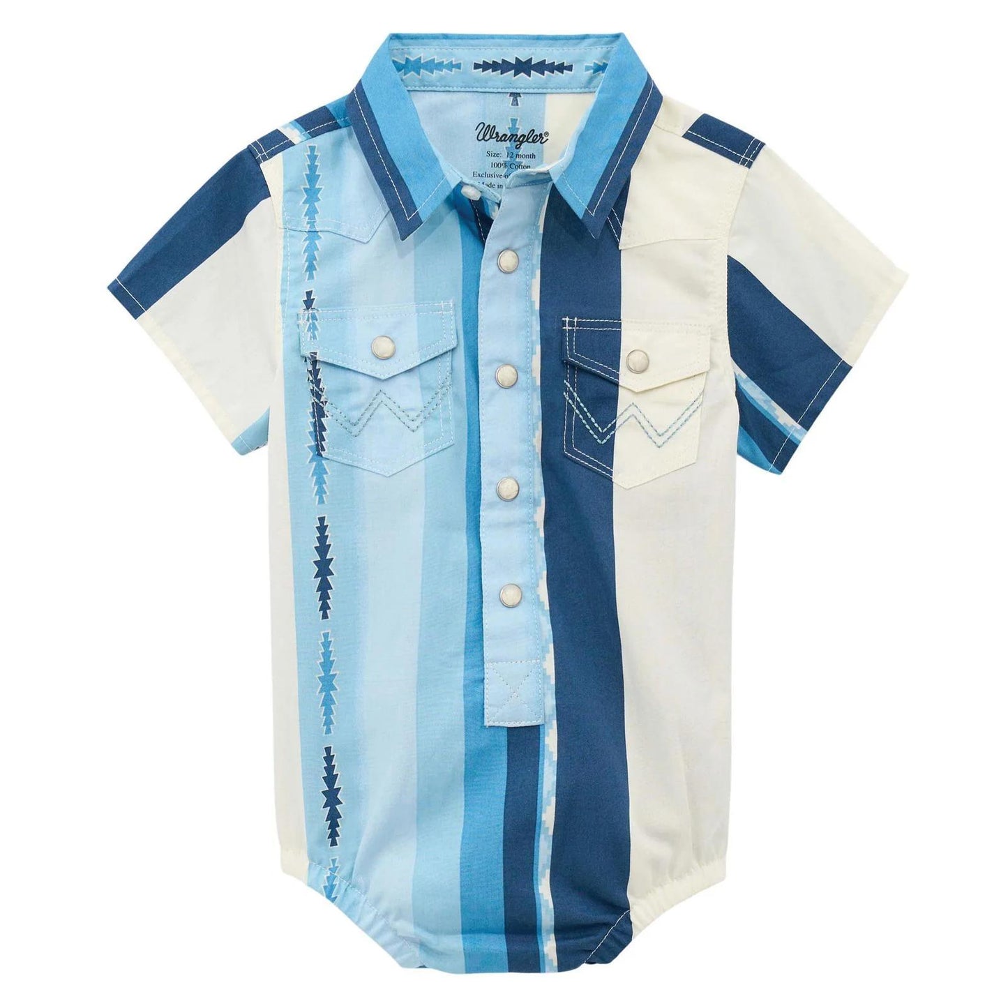 Wrangler Boy Blue Brushpopper Onesie