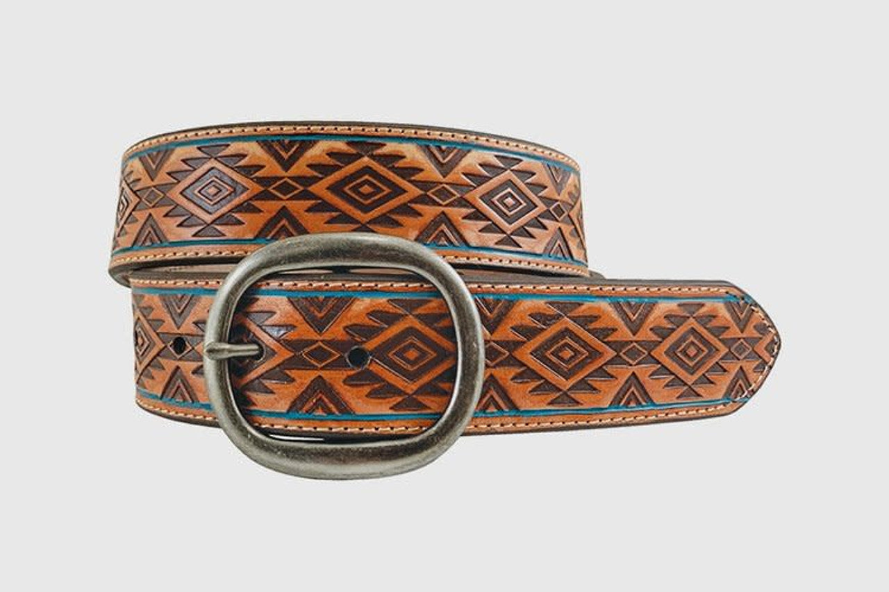 Roper Turquoise Stitch Aztec Belt