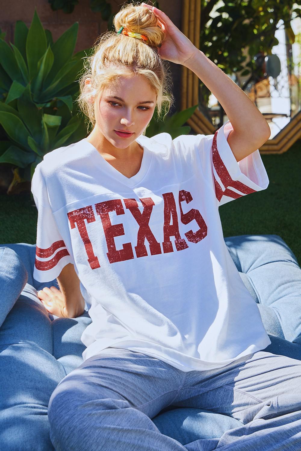 BL Texas Football V-neck Top