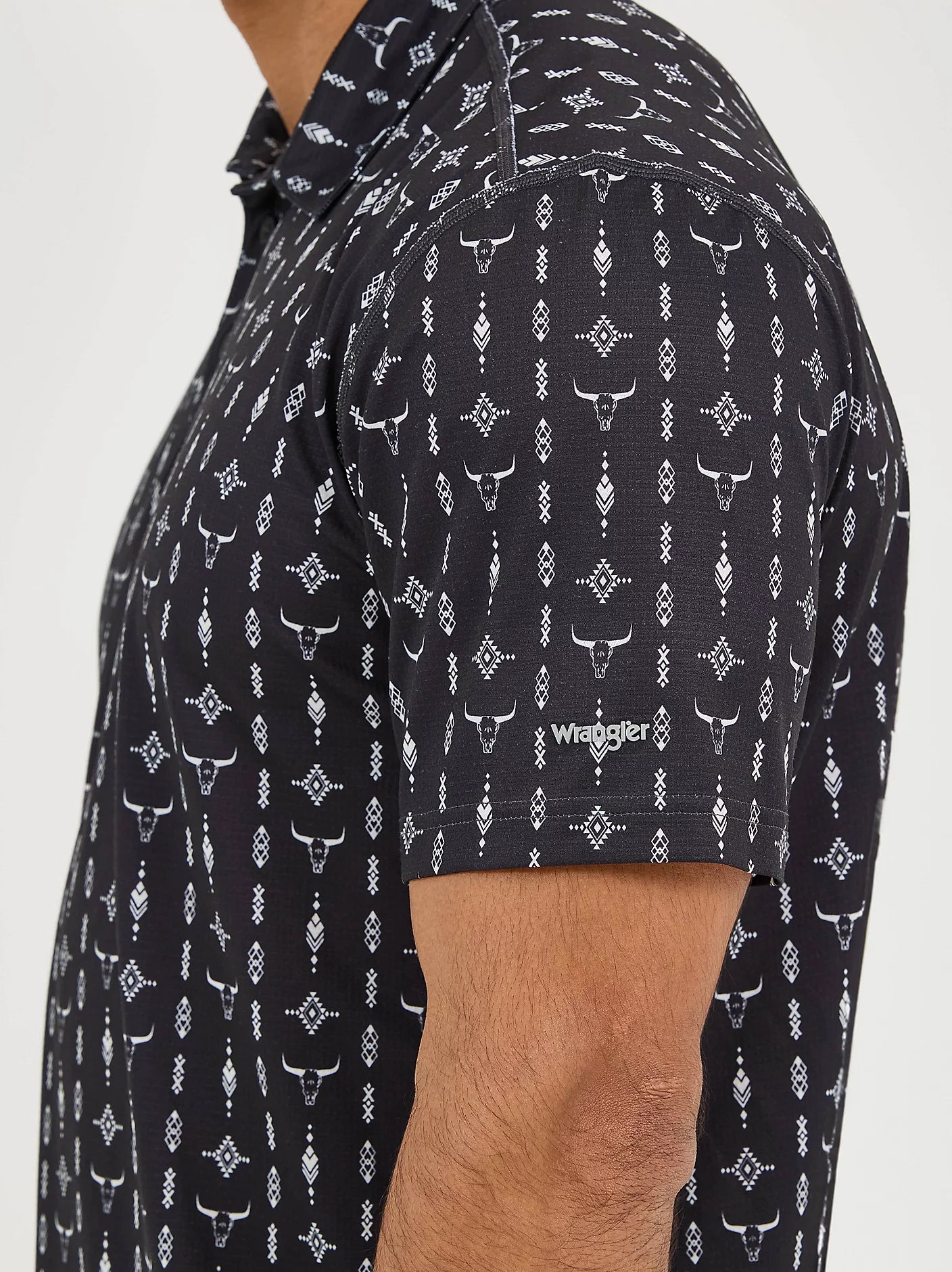 Wrangler Men's Steer Black Polo