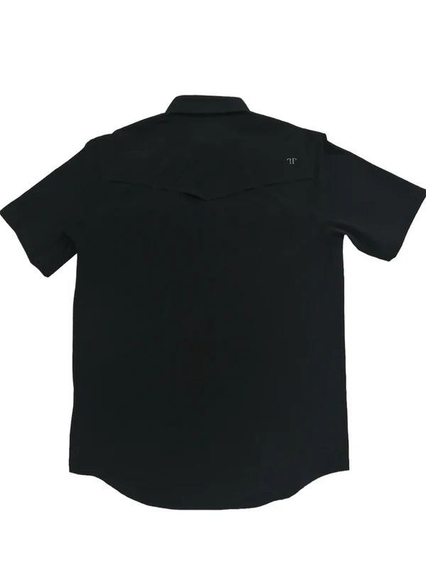 Ferrel Short Sleeve Snap Shirt Black