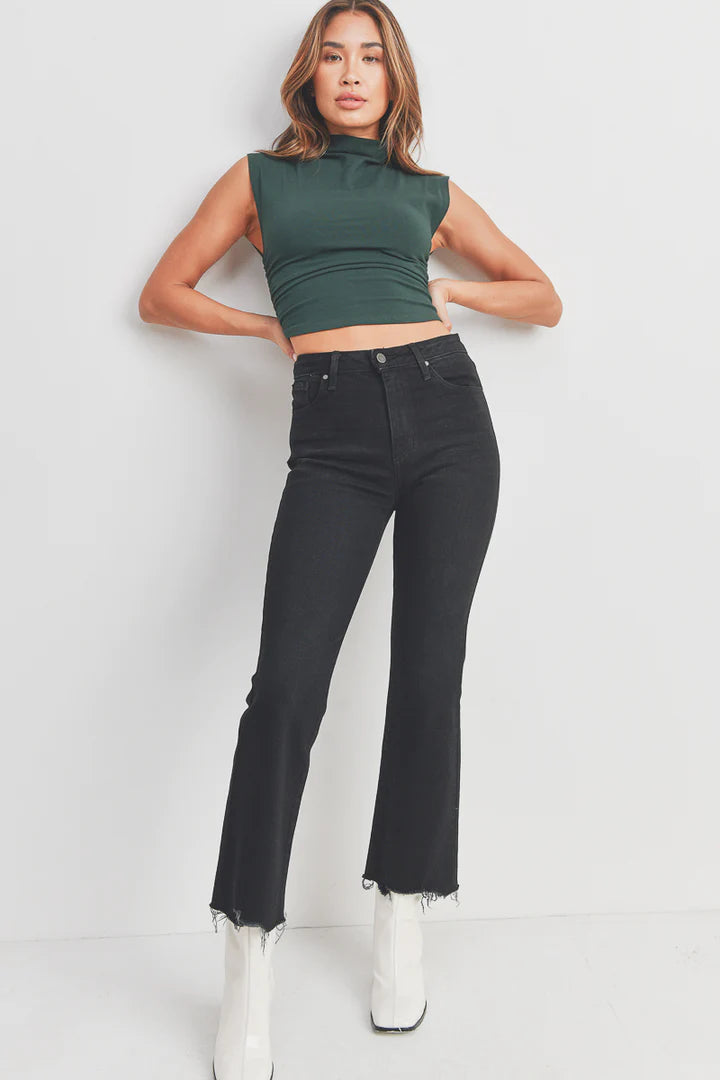 JBD Vintage Cropped Flare Black