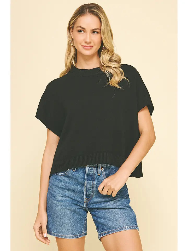 Pinch Sweater Vest Black