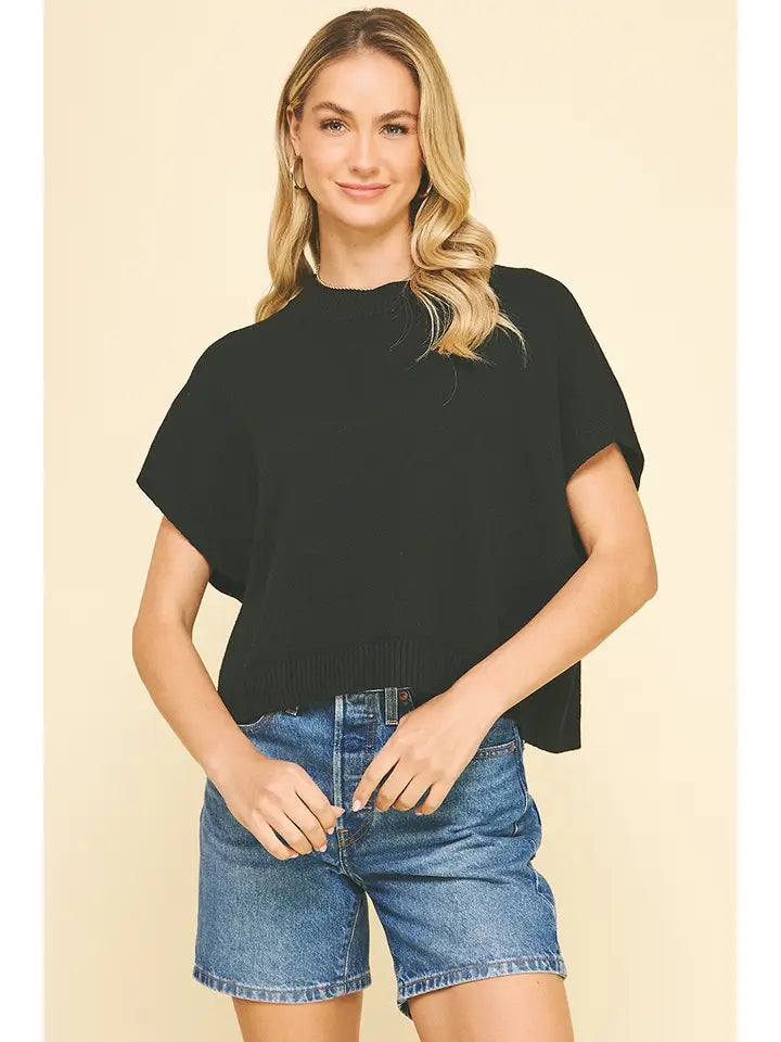 Pinch Sweater Vest Black