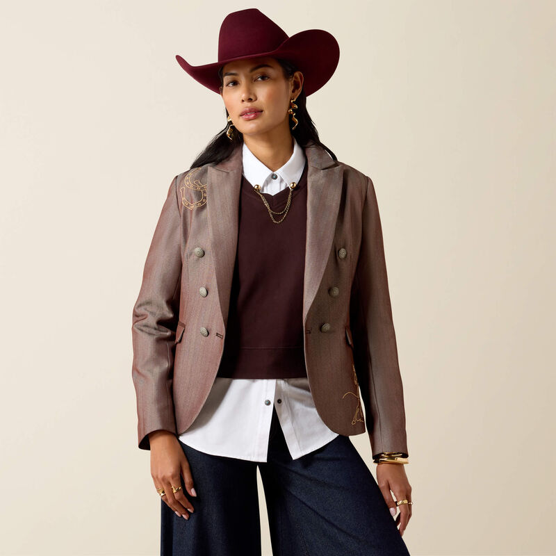 Ariat Herringbone Blazer Chicory Coffee