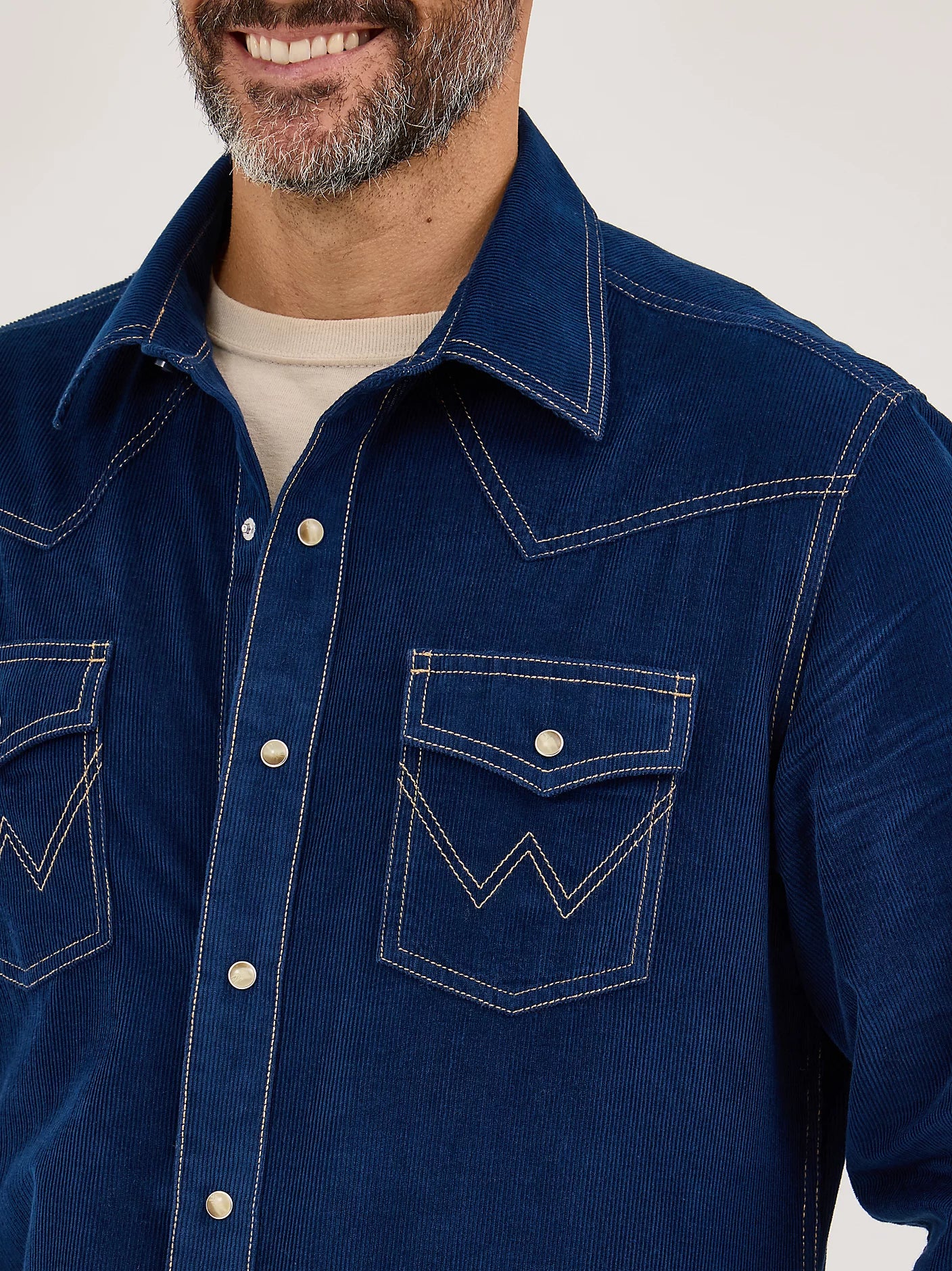 Wrangler Men's Blue Retro Corduroy Shirt
