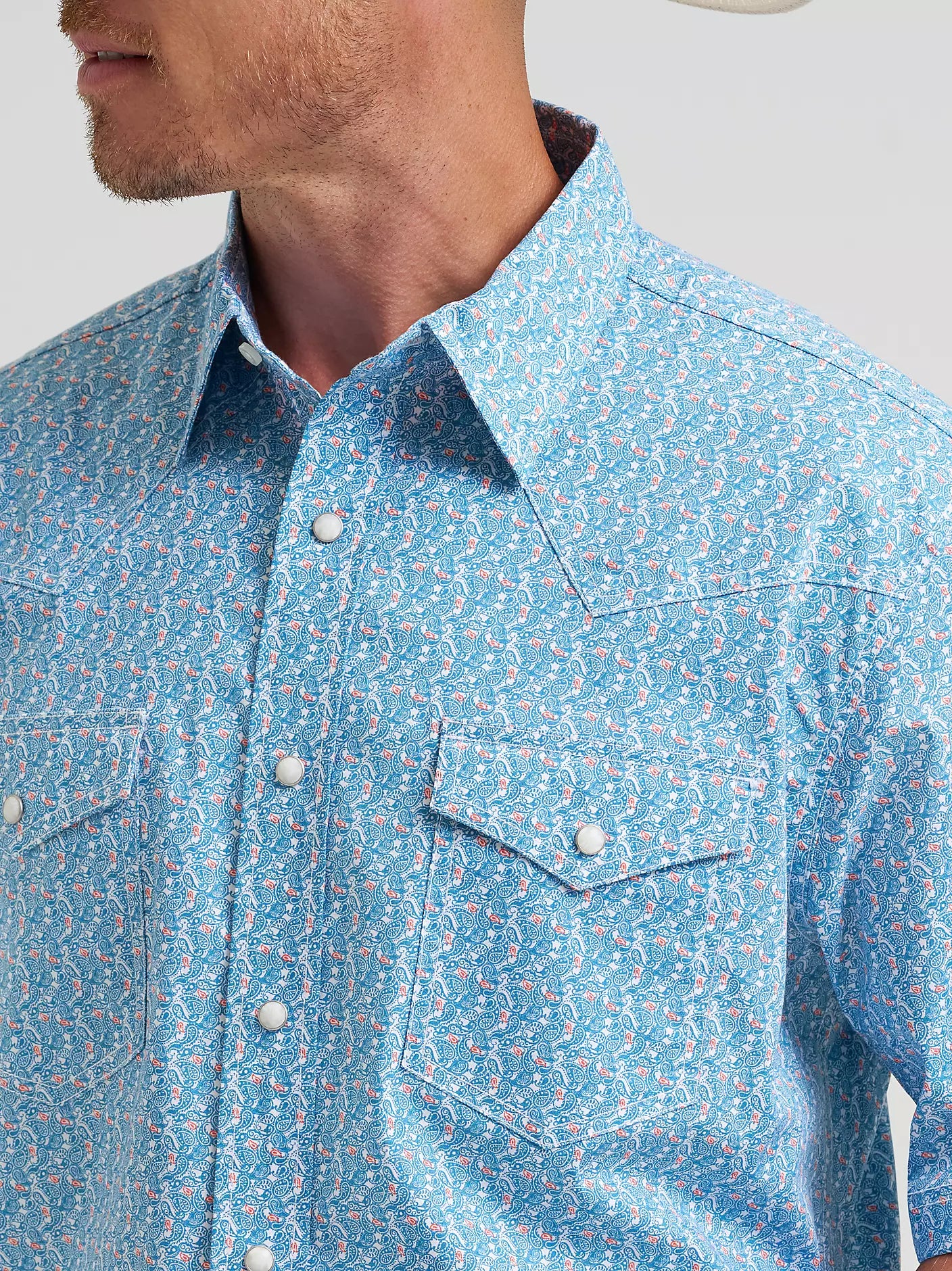 Wrangler Men's Blue Joy Snap Shirt
