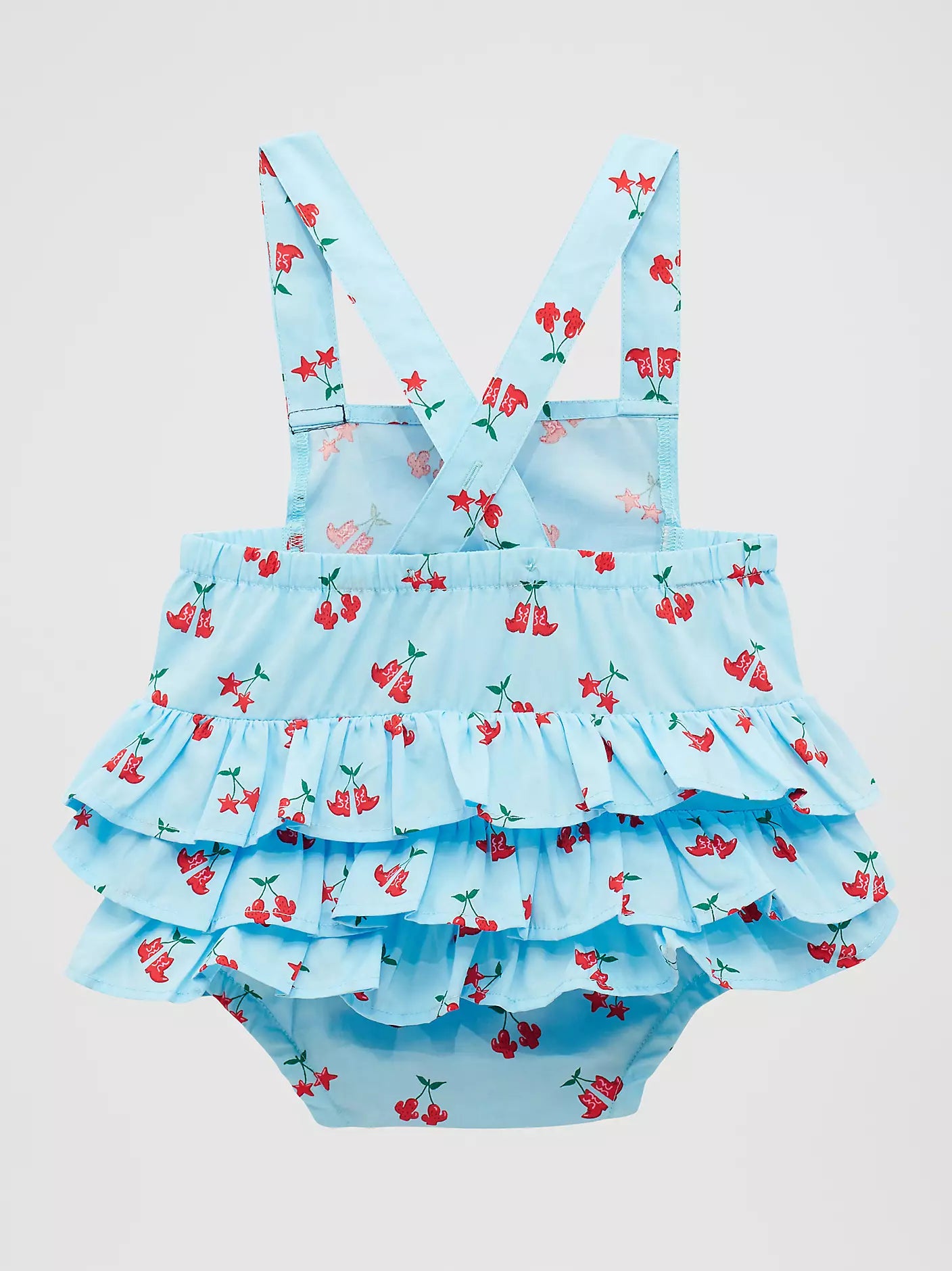 Wrangler Girls Blue Ruffle Bodysuit