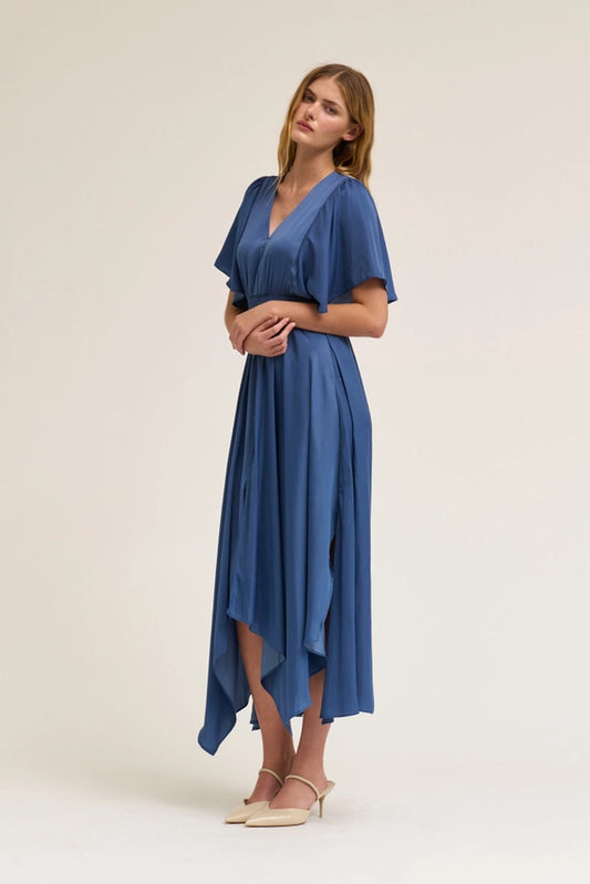 G&G Bluebell Satin Maxi Dress