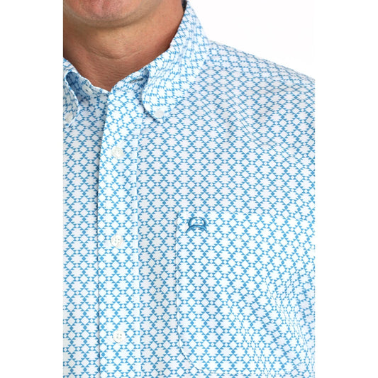 Cinch Arenaflex Blue Print SS Shirt