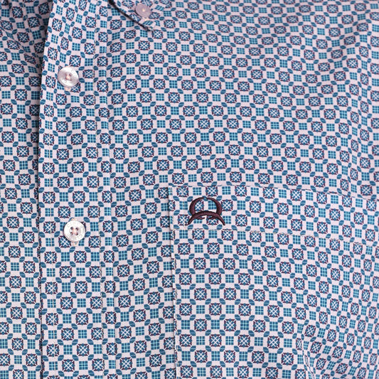 CinchSS Arenaflex Blue/Purple Geo Print Shirt