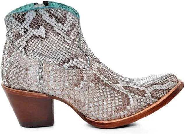Corral Baby Blue Python Ankle Boot