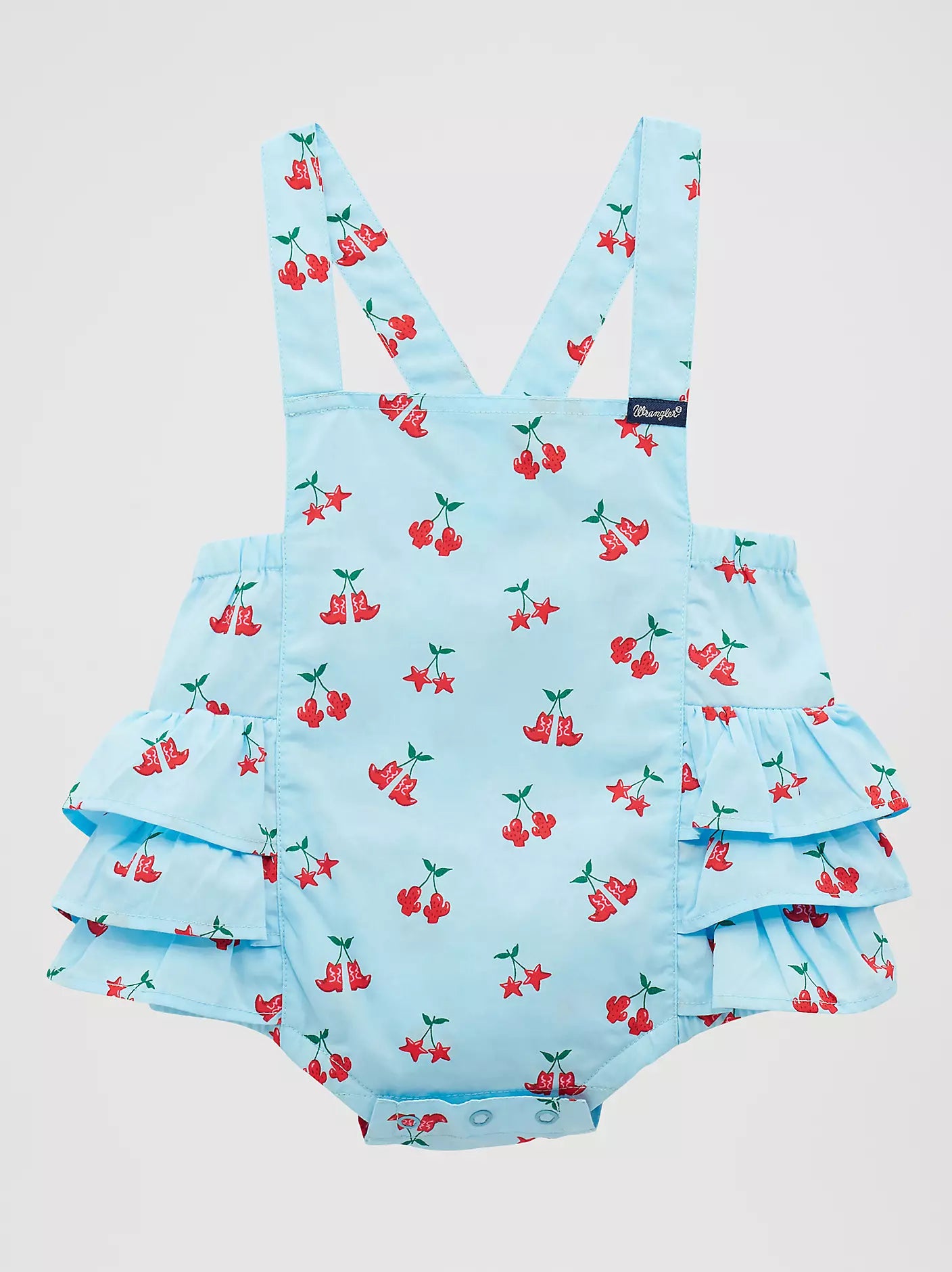 Wrangler Girls Blue Ruffle Bodysuit