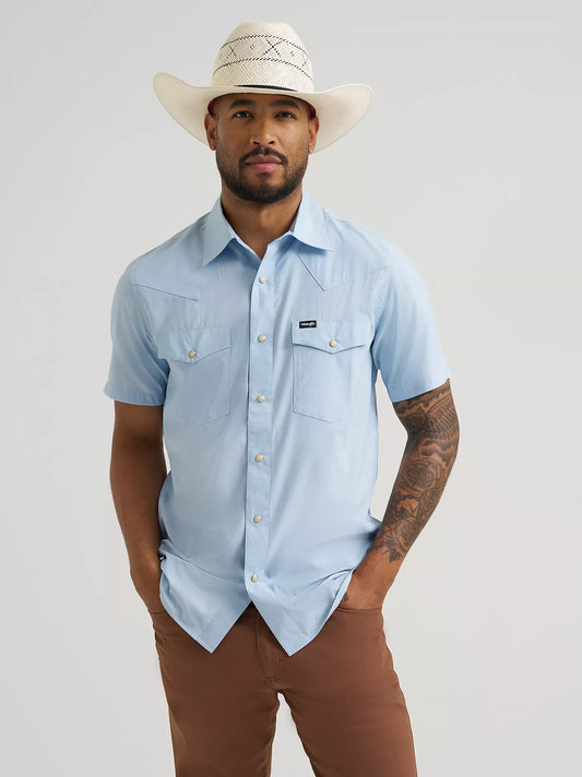 Wrangler All Terrain Drover Utility SS Shirt Blue
