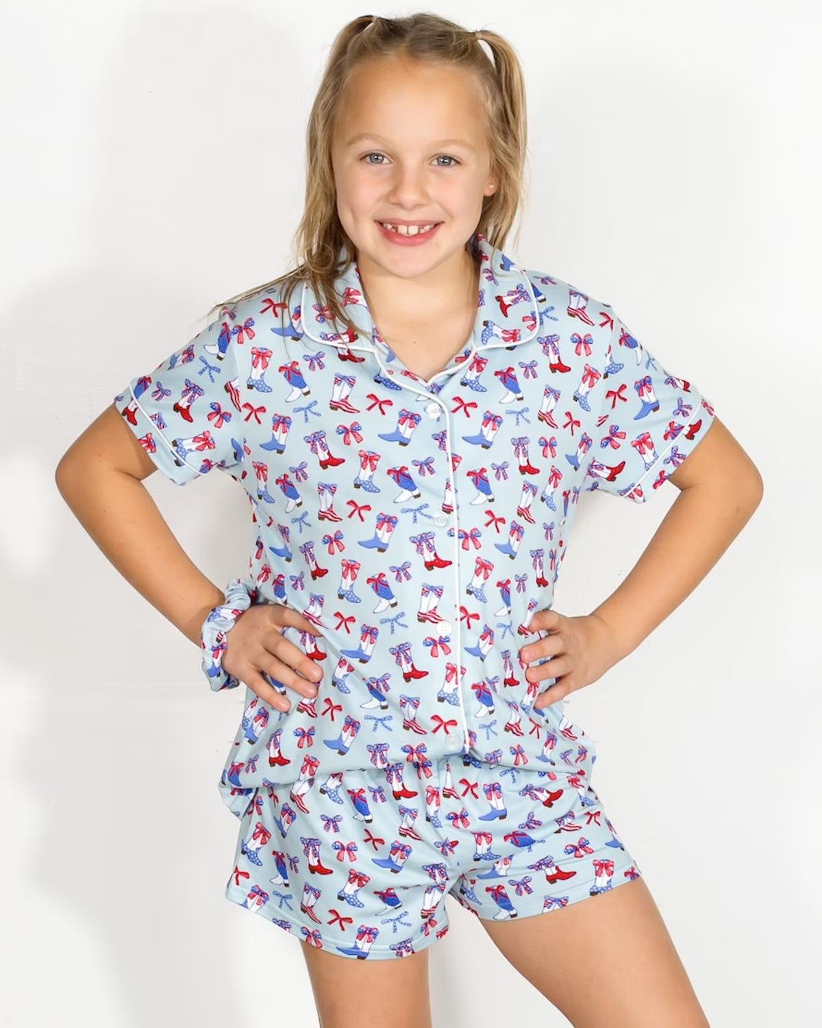 RS Girls Boot's&Bow's Short Set PJ