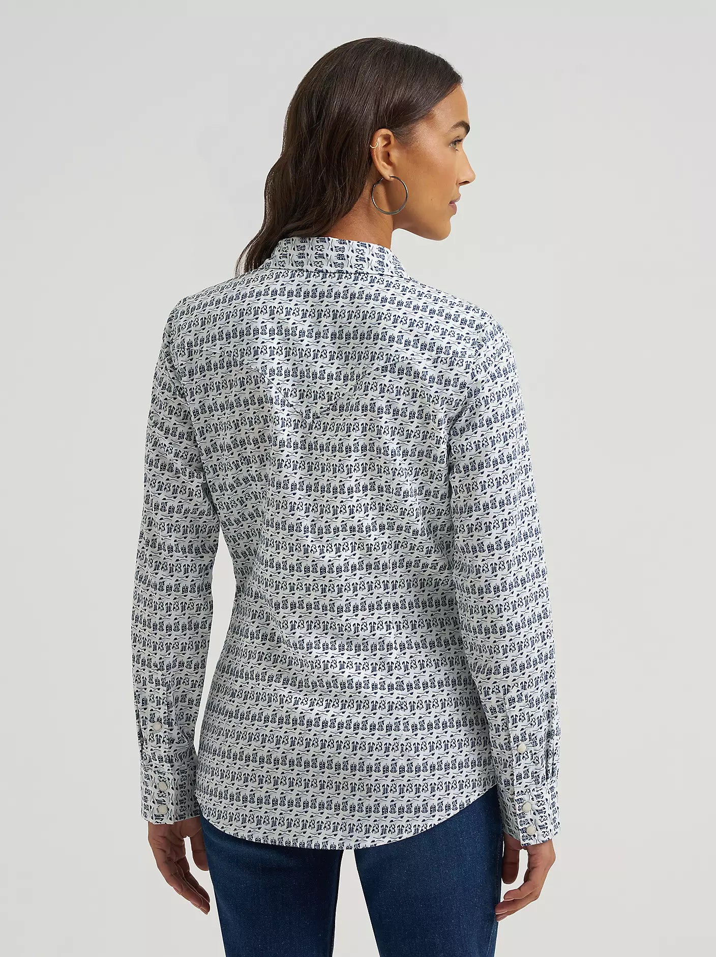Wrangler Blue Boots Snap Shirt