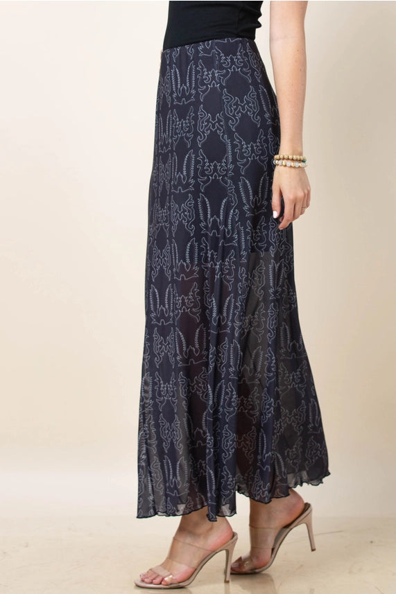 Avery Bootstitch A-Line Mesh Skirt