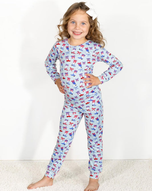 RS Girls Boot's&Bow's Long Sleeve PJ