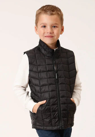 Roper Boy's Crushable Vest Black