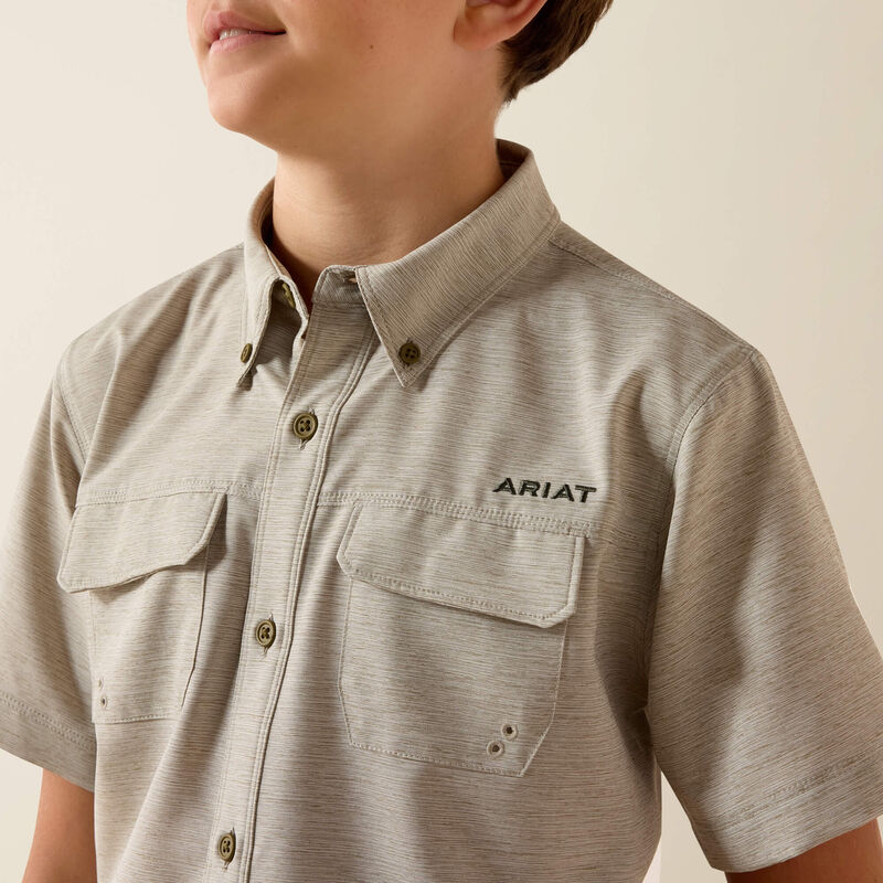 Ariat Boys VenttekSS Shirt Green - Petticoat Junction