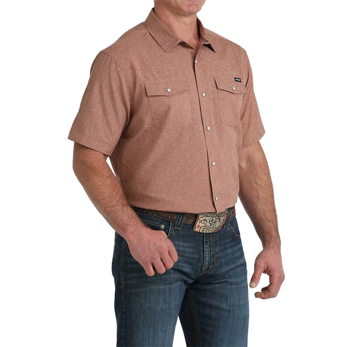 Cinch Brown SS Camp Shirt