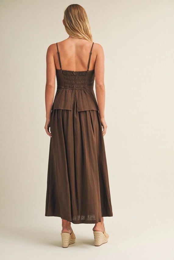 Mustard Seed Brown Cami Maxi Dress - Petticoat Junction
