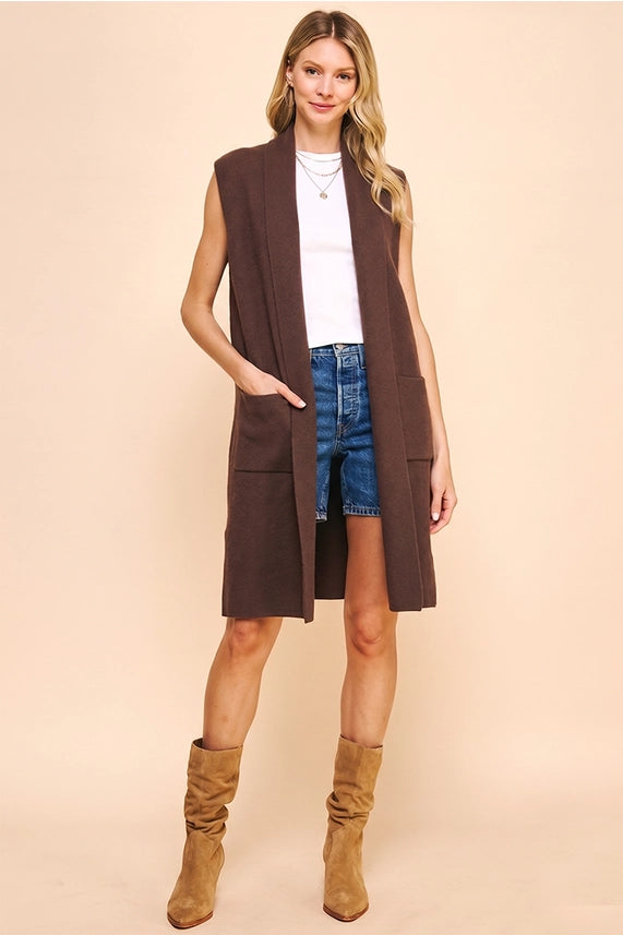 Pinch Espresso Knit Vest