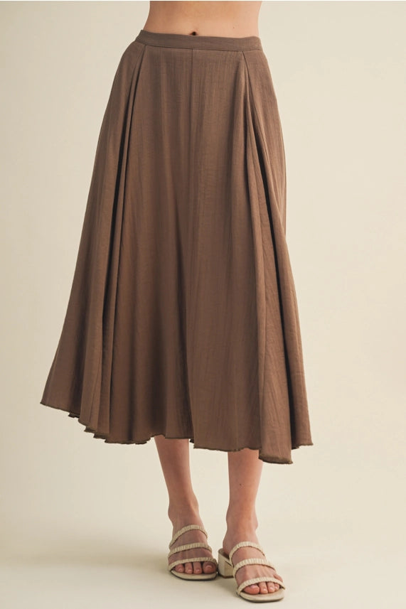 Mustard Seed Dusty Wood A-Line Skirt
