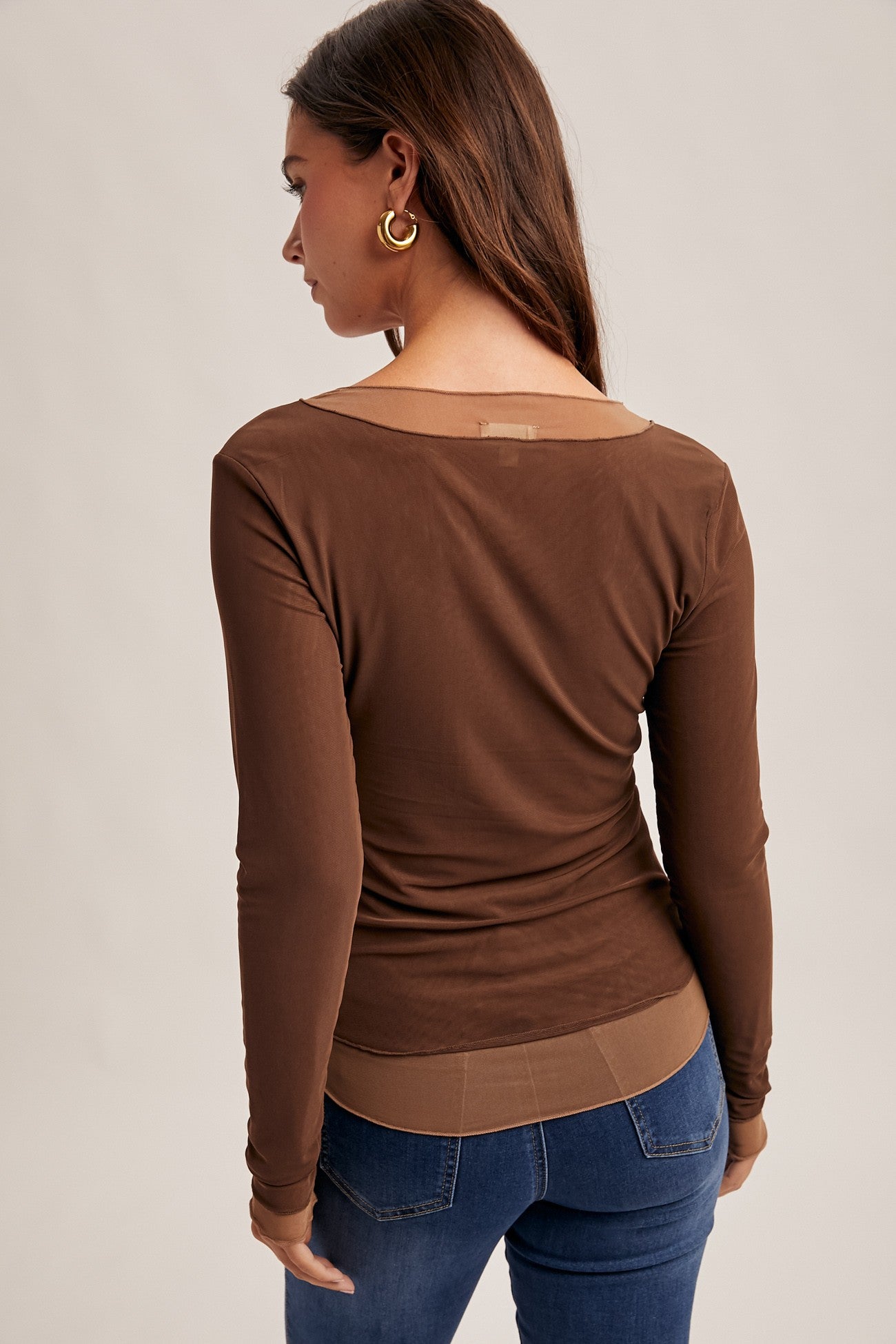 Hem&Thread Double Layer Mesh Top