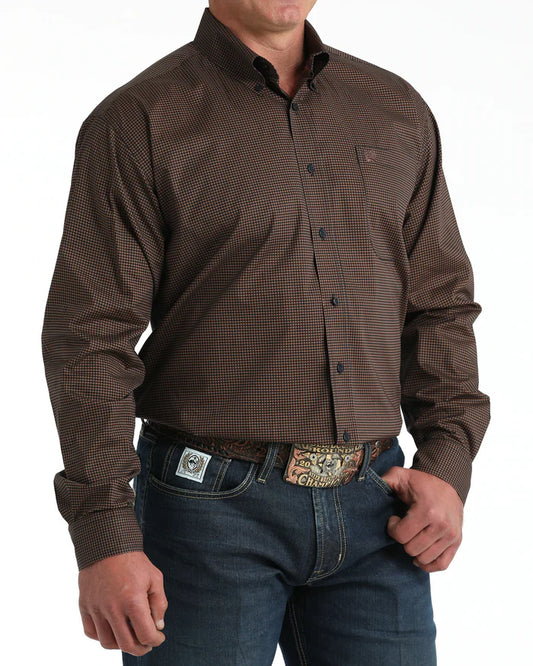 Cinch Brown Houndstooth Shirt