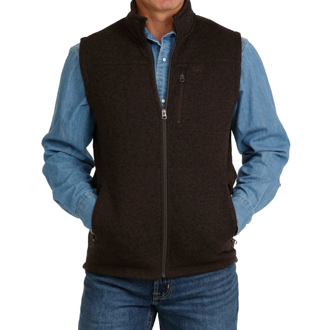 Cinch Mens Brown Sweater Vest