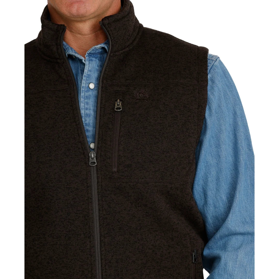 Cinch Mens Brown Sweater Vest