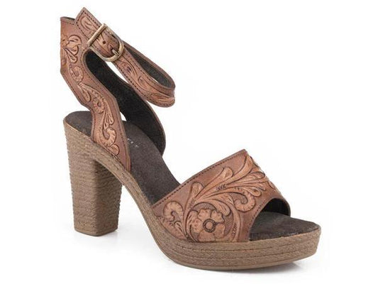 Roper Two Tone Tooled Sandal