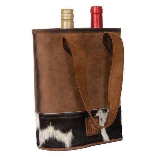 STS Cowhide Double Wine Bag