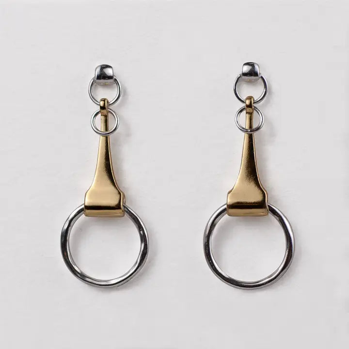 UE-Camden Horse Bit Earring In Two Tone