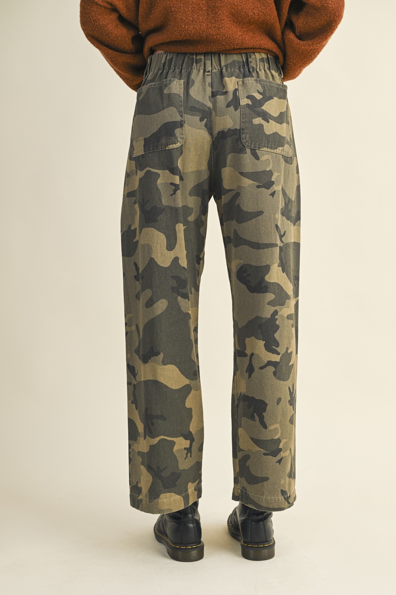 Mustard Seed Camo Front Tie pants