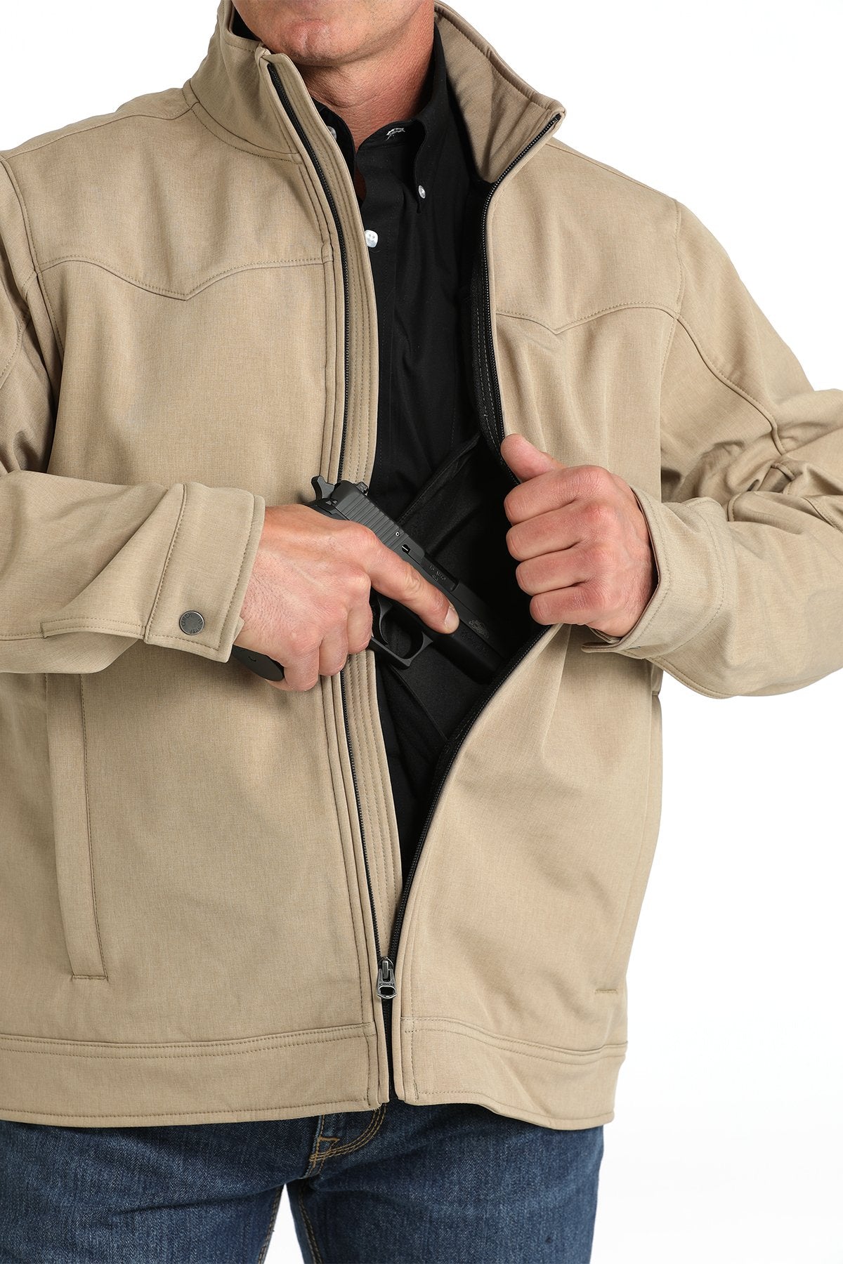 Cinch Conceal Carry Bonded Jacket Khaki