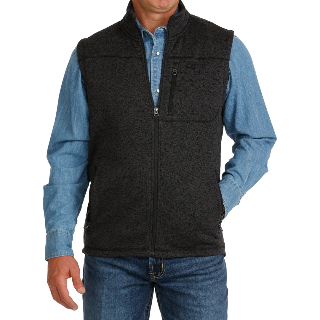 Cinch Mens Charcoal Sweater Vest