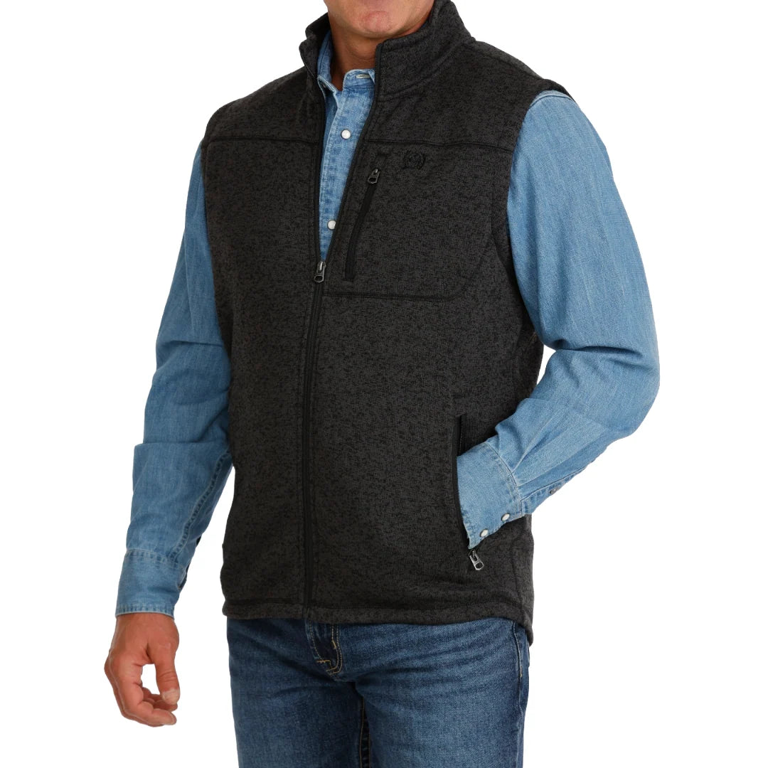 Cinch Mens Charcoal Sweater Vest