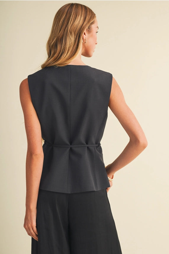 Mustard Seed Charcoal Tailoered Vest