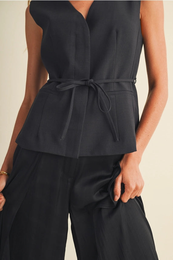 Mustard Seed Charcoal Tailoered Vest