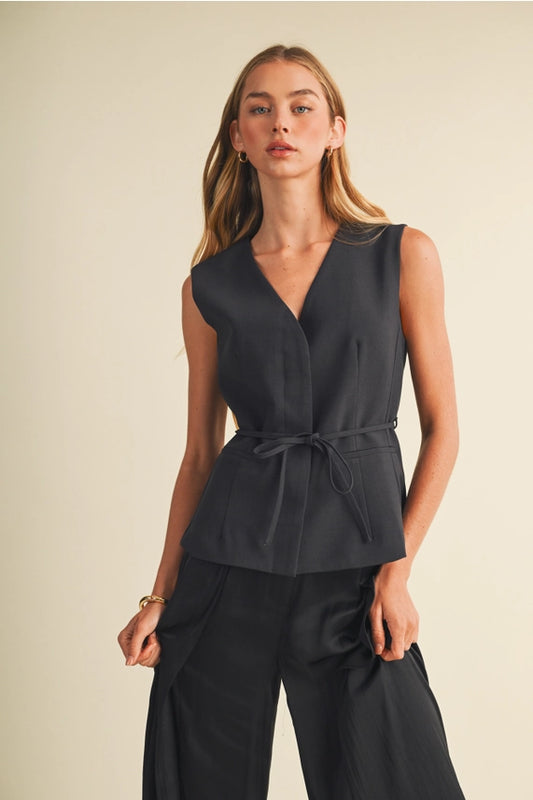 Mustard Seed Charcoal Tailoered Vest
