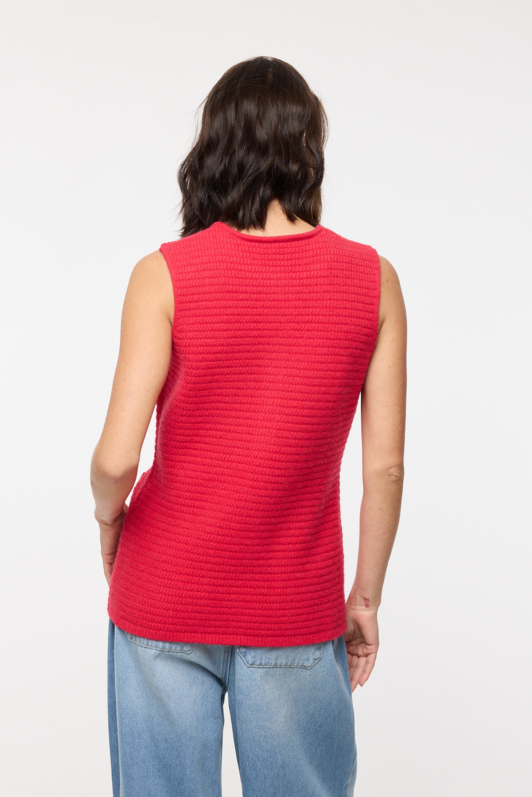 Wishlist Red Textured Sweater Vest
