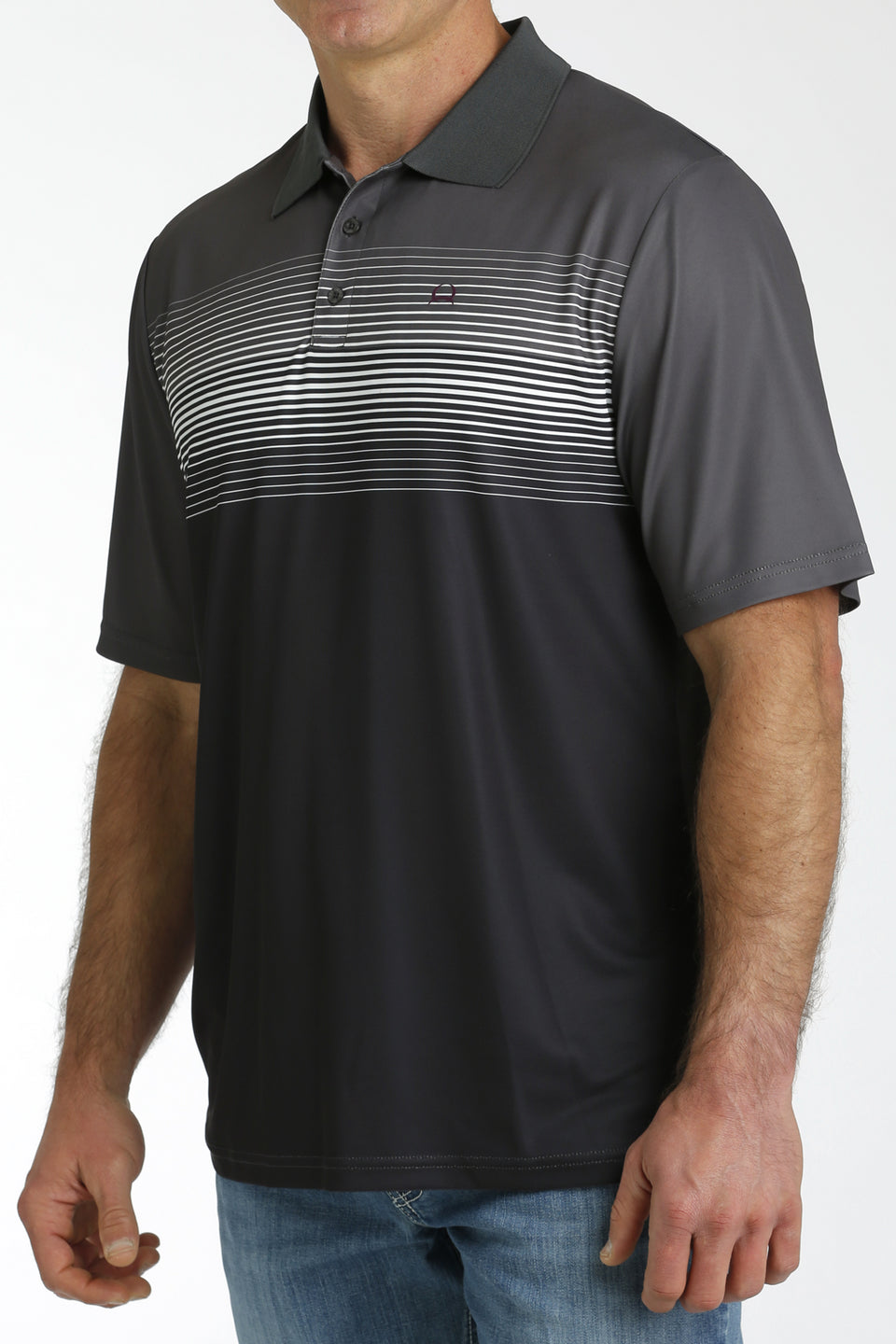 Cinch Grey Arena Flex Polo