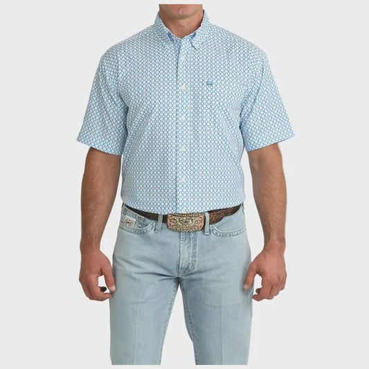 Cinch Arenaflex Blue Print SS Shirt