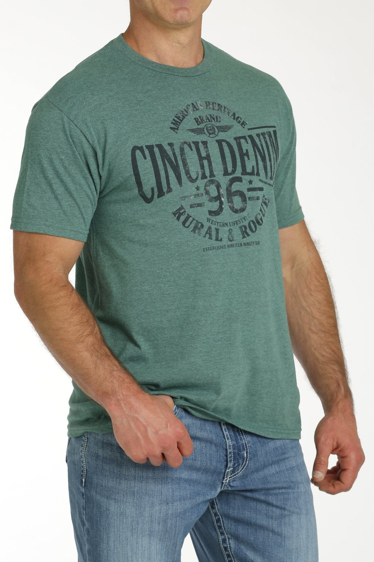 Cinch Green Cinch Denim T-shirt