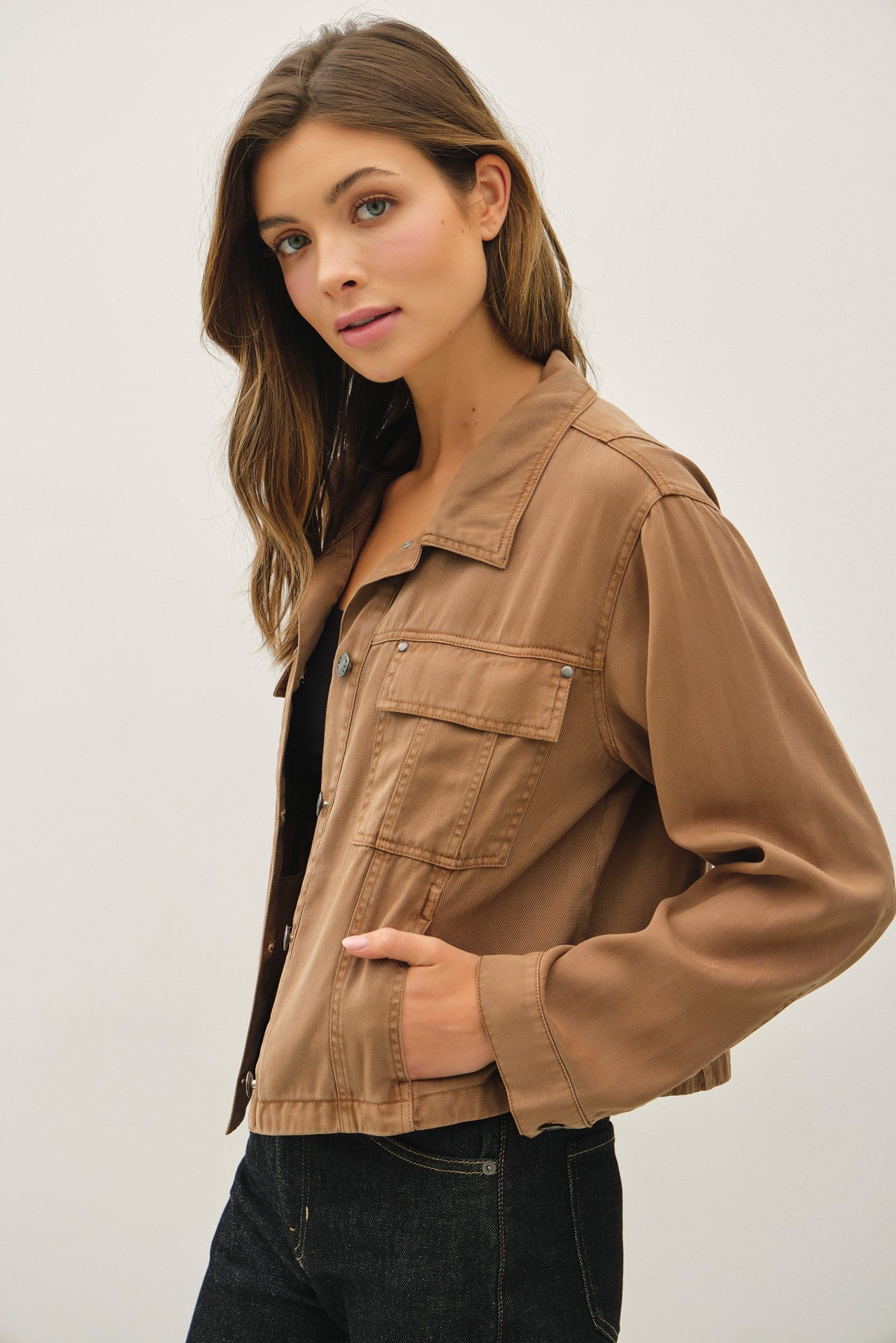 Be Cool Clay Boxy Cropped Jacket